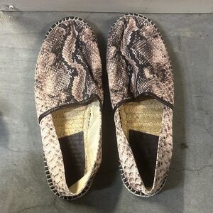 Zara Men Snakeskin Patterned Slip-On Shoes